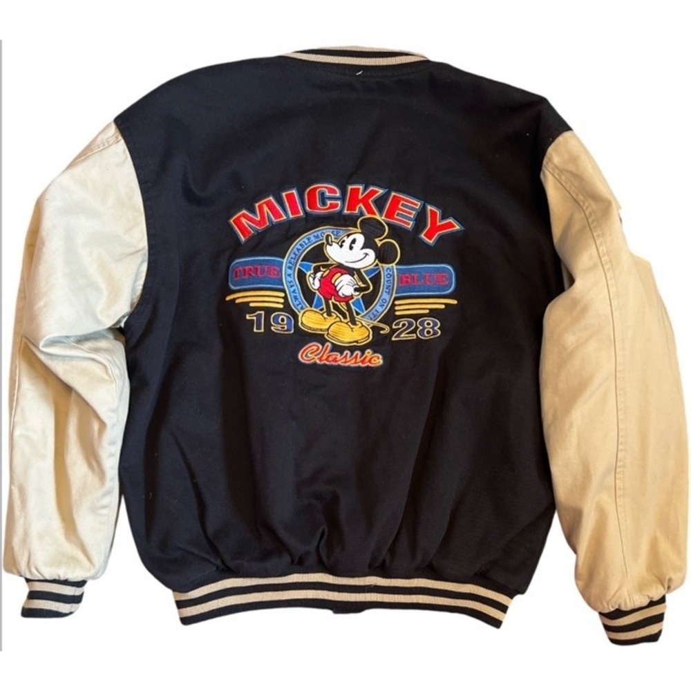 Vintage Disney Store Mickey Mouse True Blue Classic Jacket Size M 1990s View 3